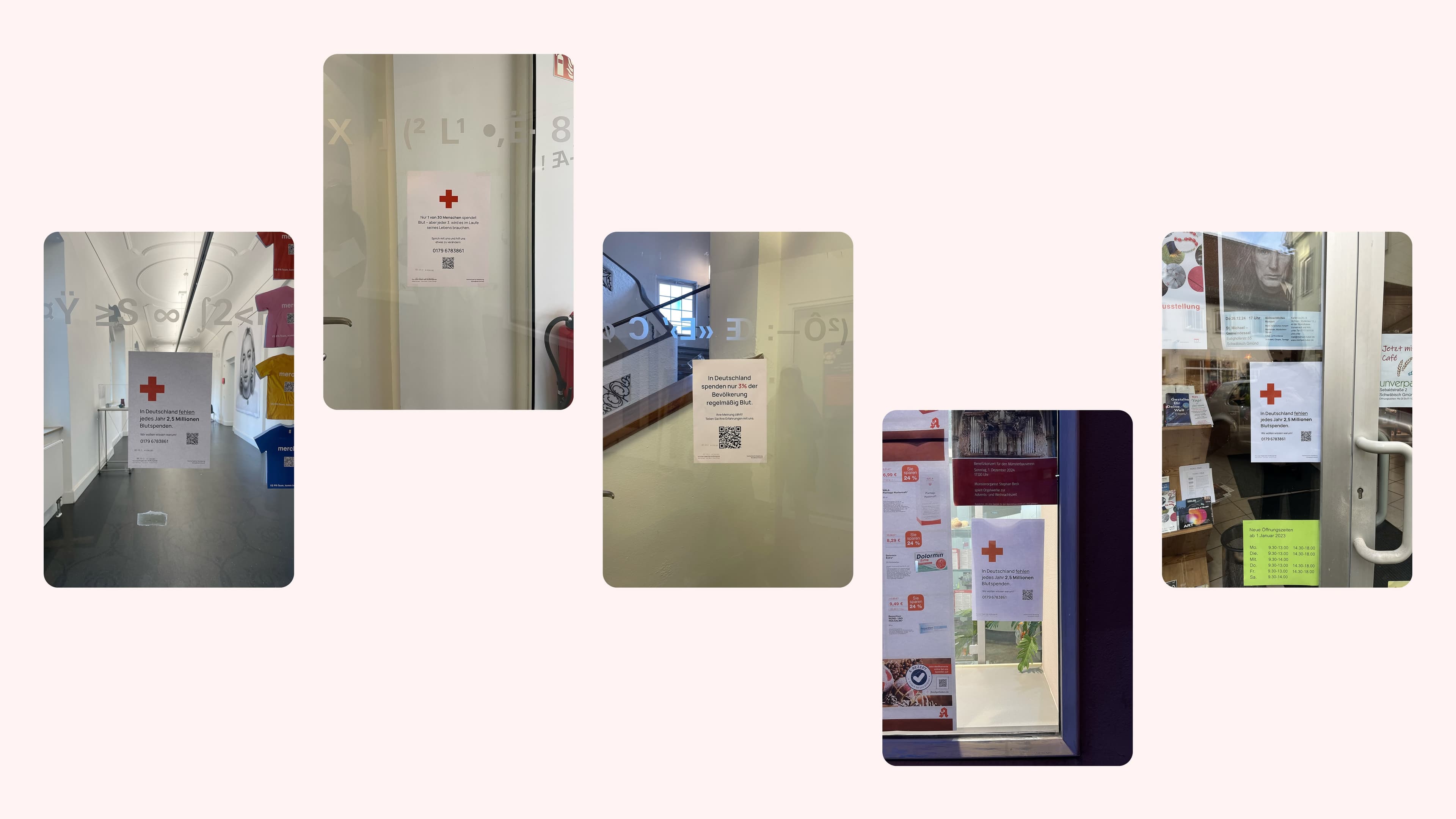 Posters promoting the Pulse survey across Schwäbisch Gmünd