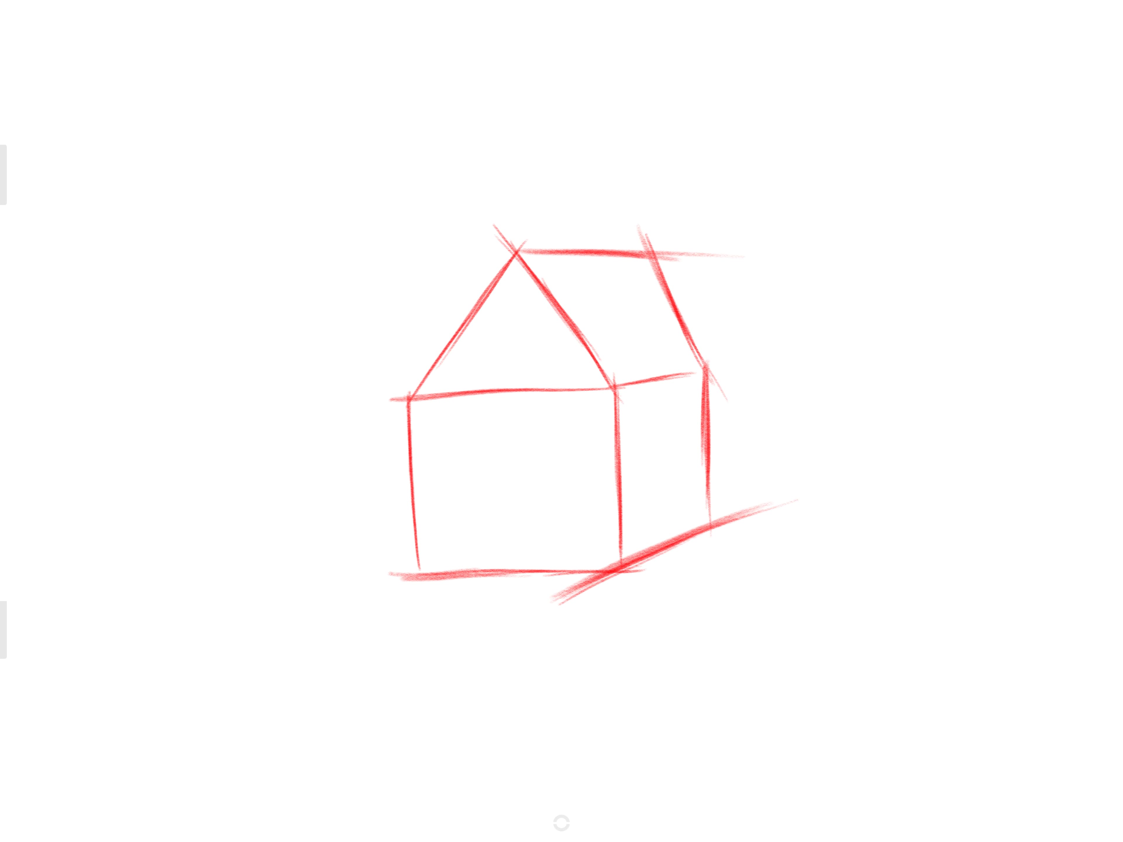 Early sketch of the house inside AIDEA