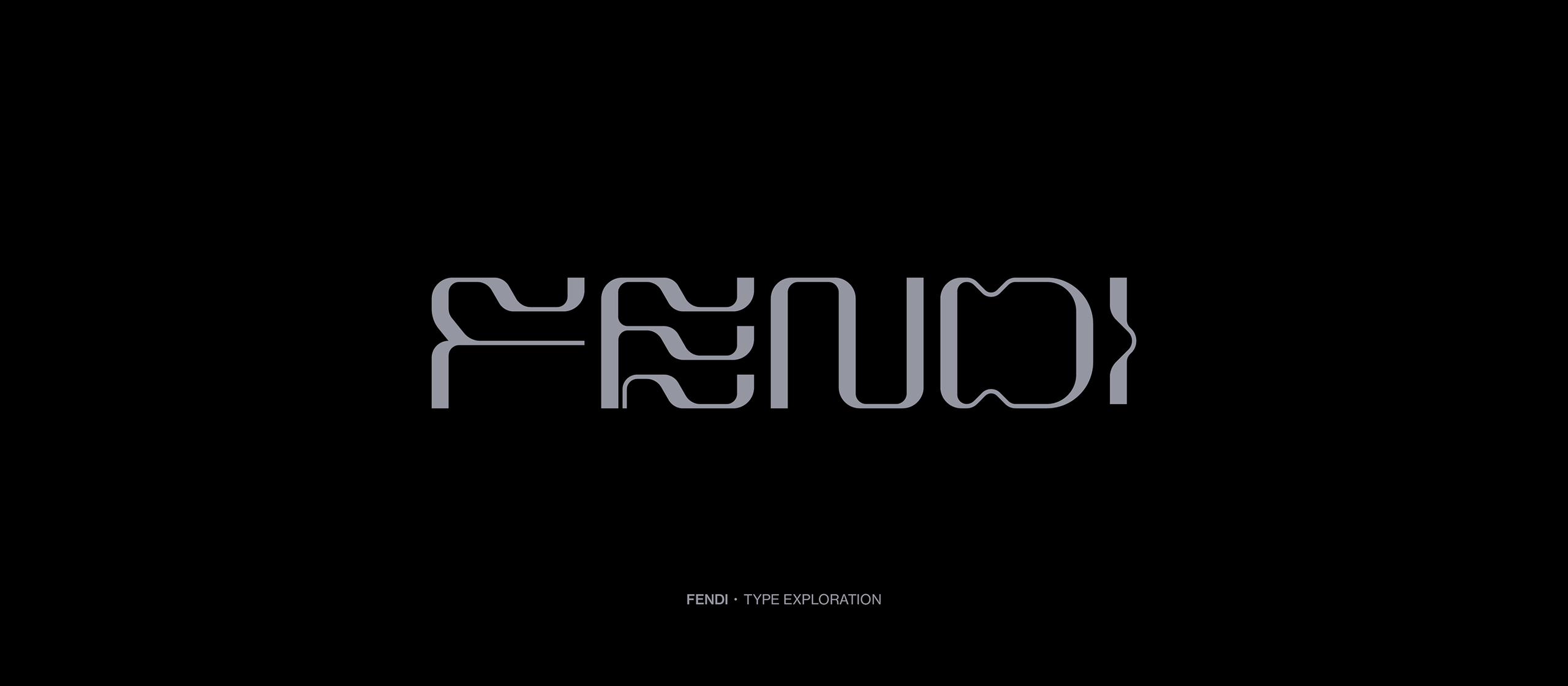 Fendi type exploration — custom lettering study