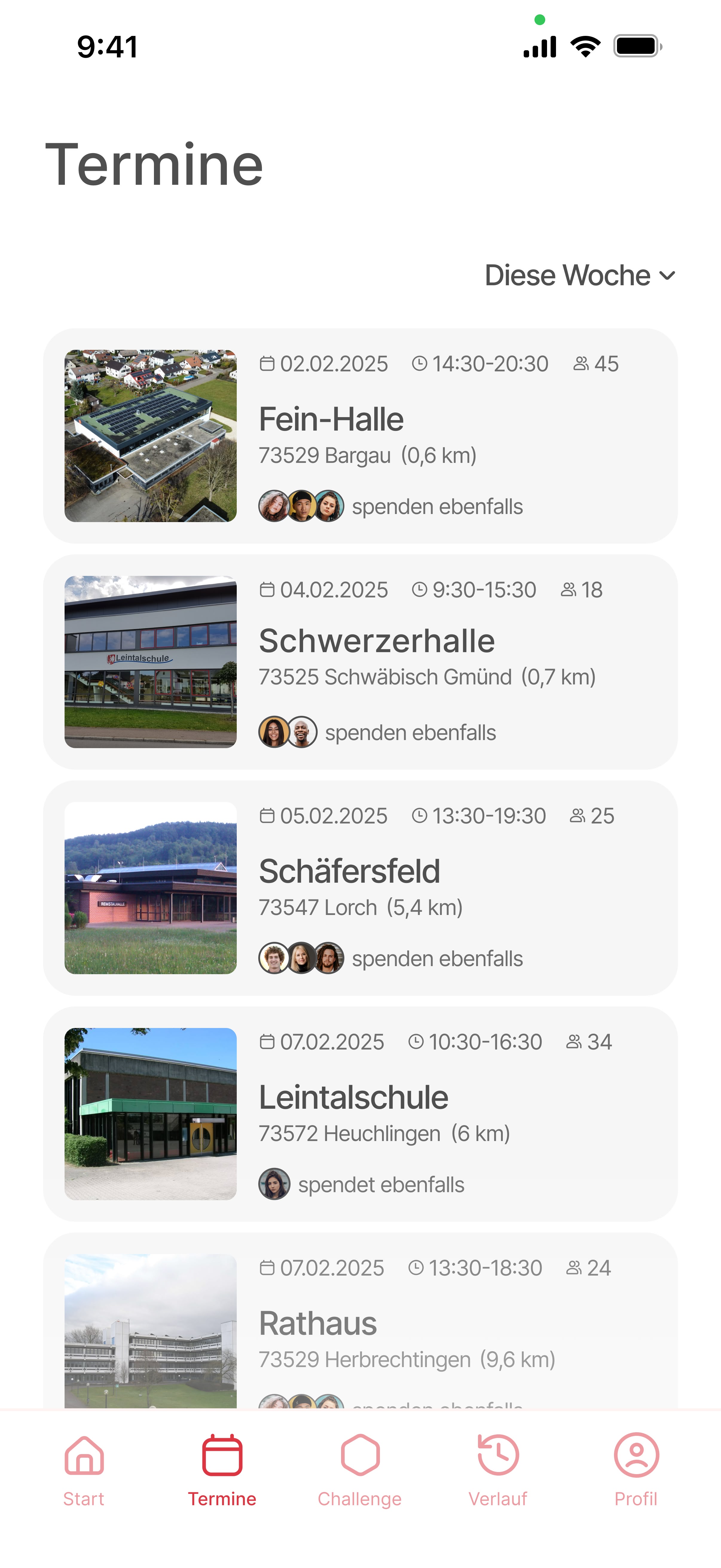 Pulse UI — personal schedule